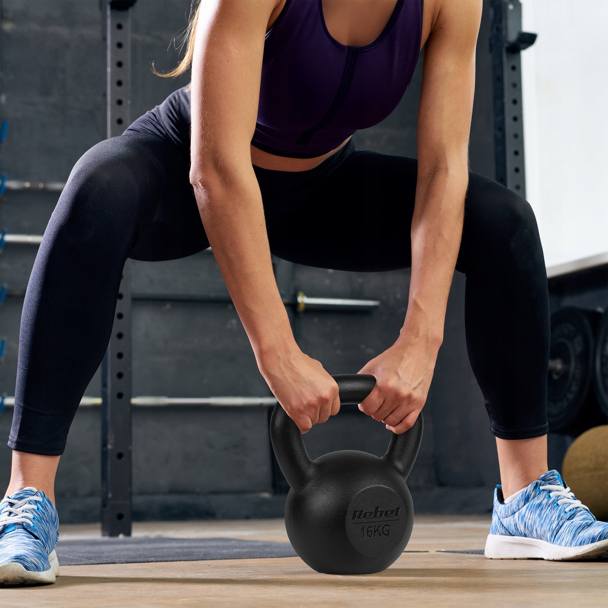Cast iron kettlebell 24kg kettle dumbbell load weight for exercise Rebel Weight 24 kg