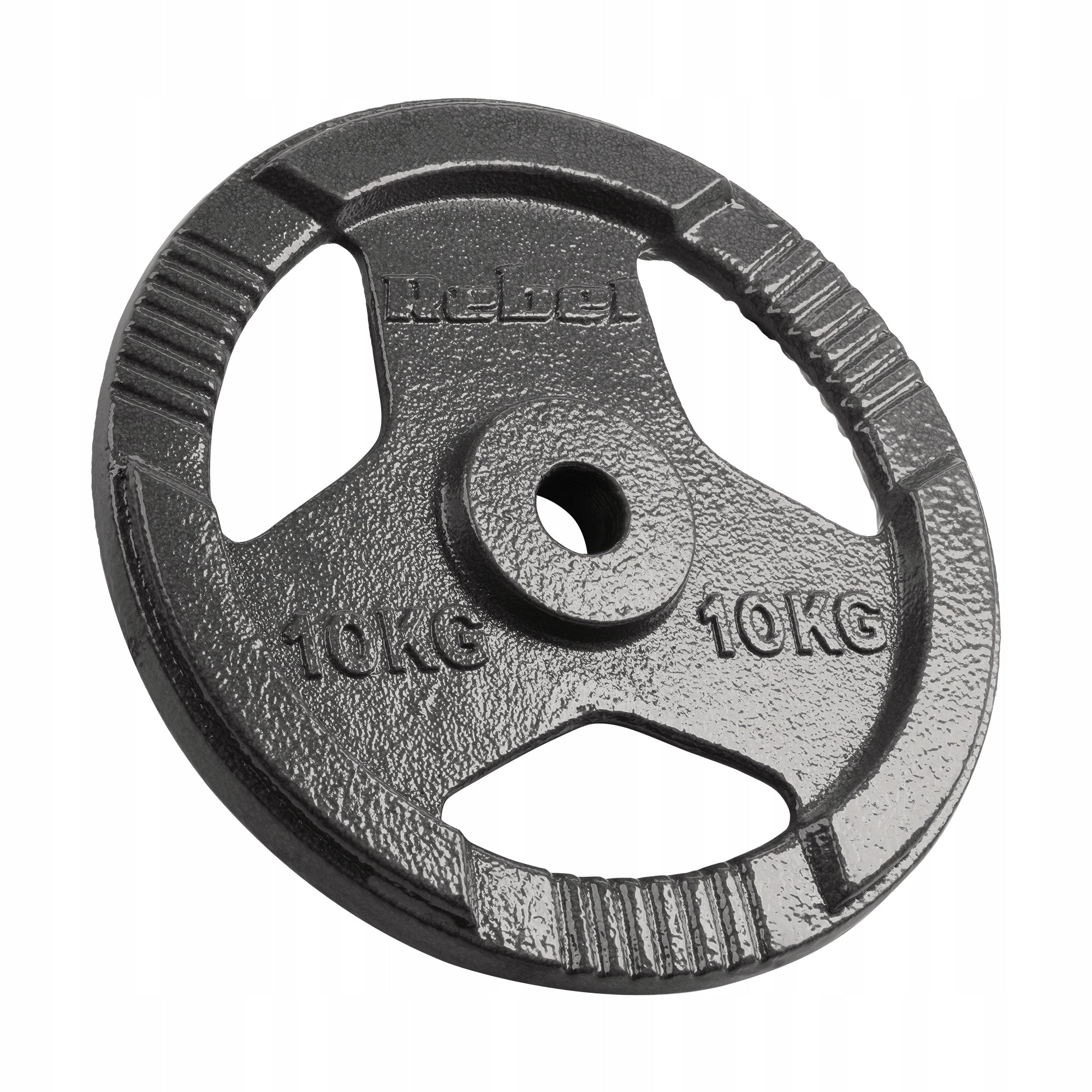 Cast iron load set 2x10kg 20kg hole 31mm plate with handles Rebel Packaging status original