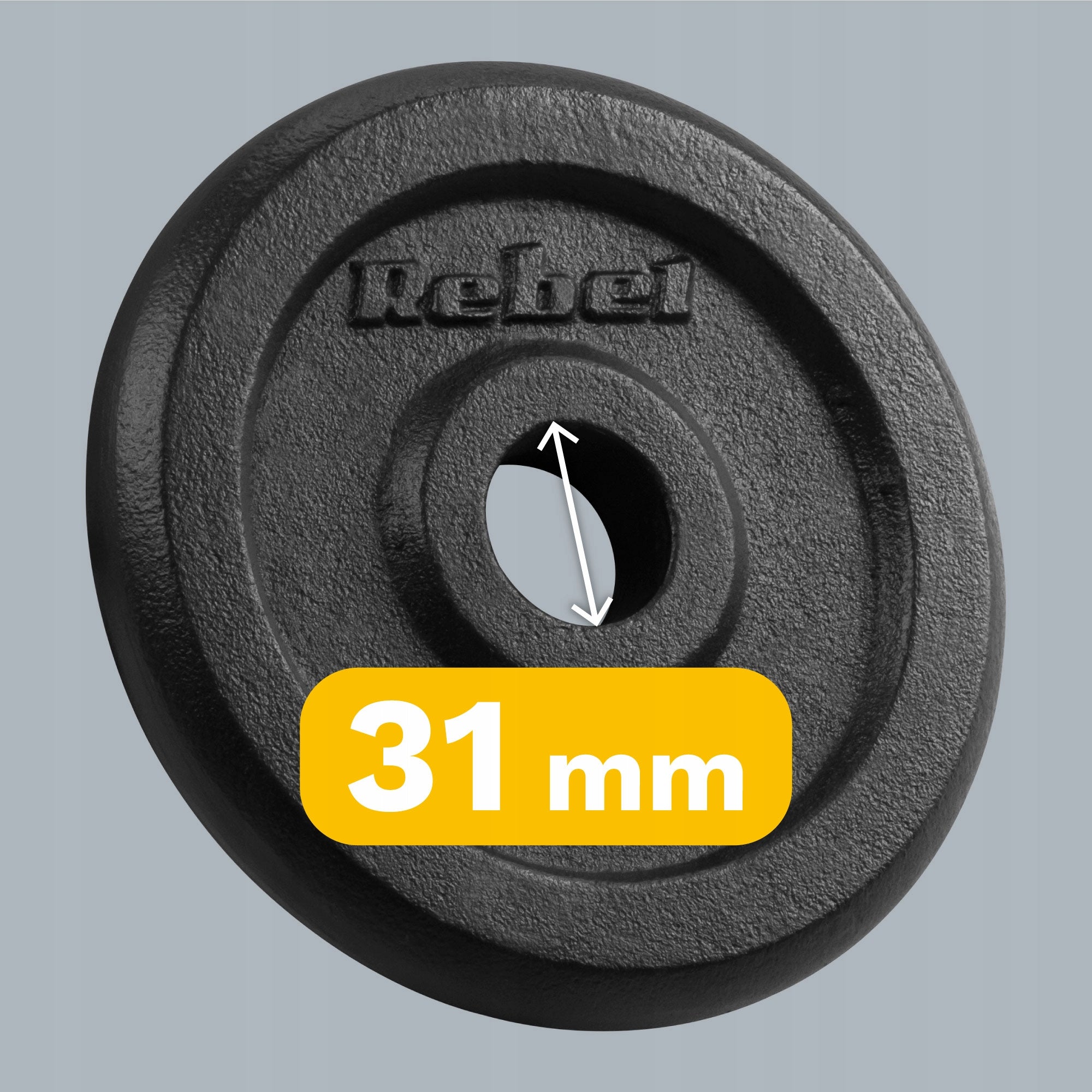 Cast iron load set 4x2.5kg 10kg hole 31mm classic plate Rebel Set yes