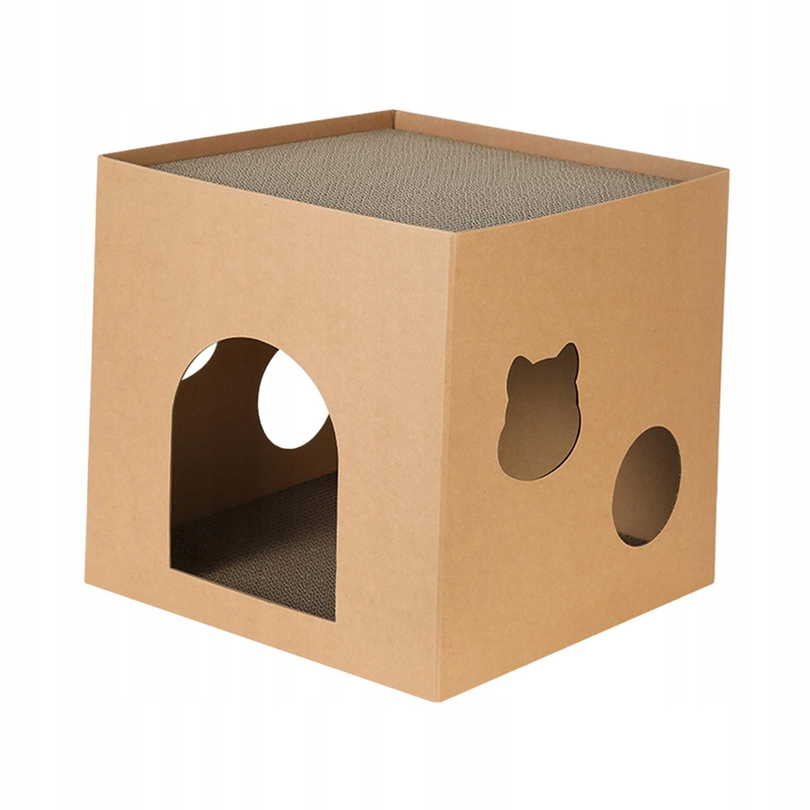 Cat Box Cats Bed Pet Supplies Accessories Cat Cardboard House Brown L EAN (GTIN) 6924385336643