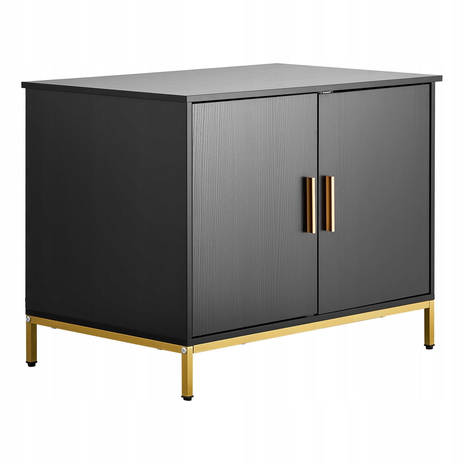 Cat Cabinet Black With Metal Legs And Handle 70CM For Bedroom Kind other