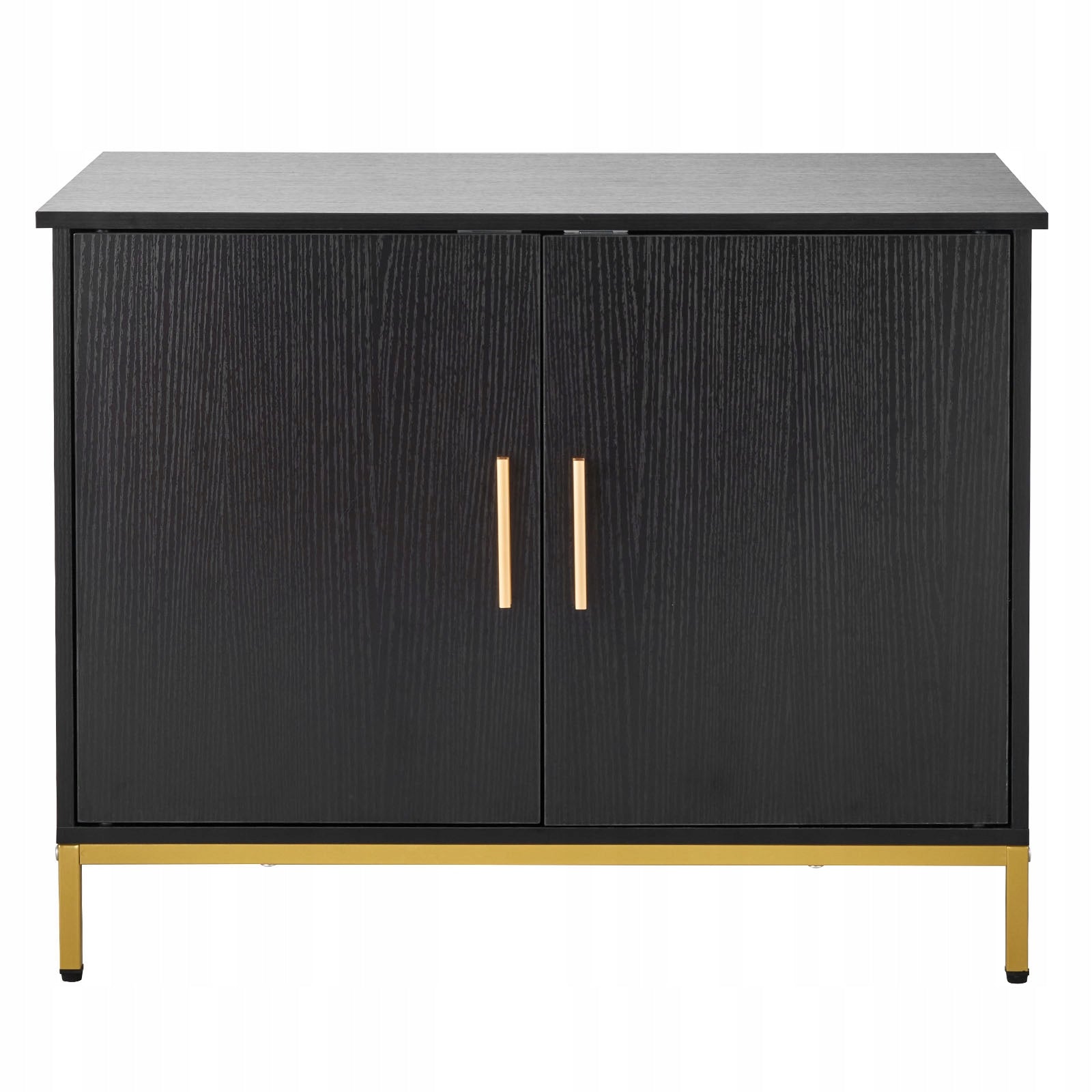 Cat Cabinet Black With Metal Legs And Handle 70CM For Bedroom Model KLCB-11