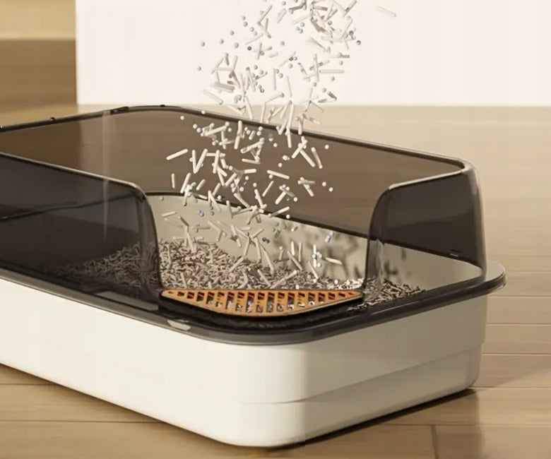 Cat Cuvette Extra Large High Rant Open With Spatula Grey 10 Model Kuweta otwarta