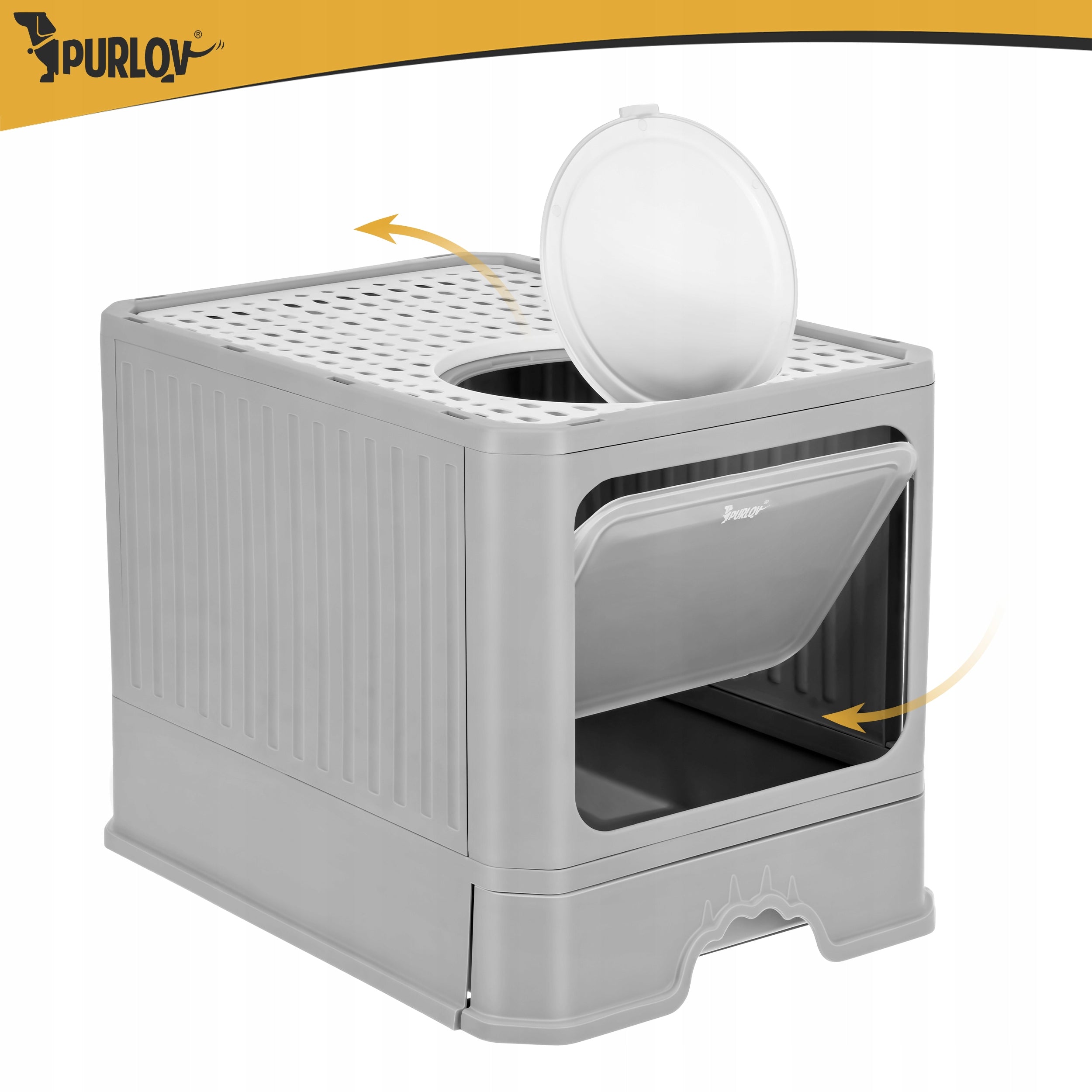 Cat Cuvette Large Toilet Drawer Closed Exit Top Spatula Filter Brand Purlov