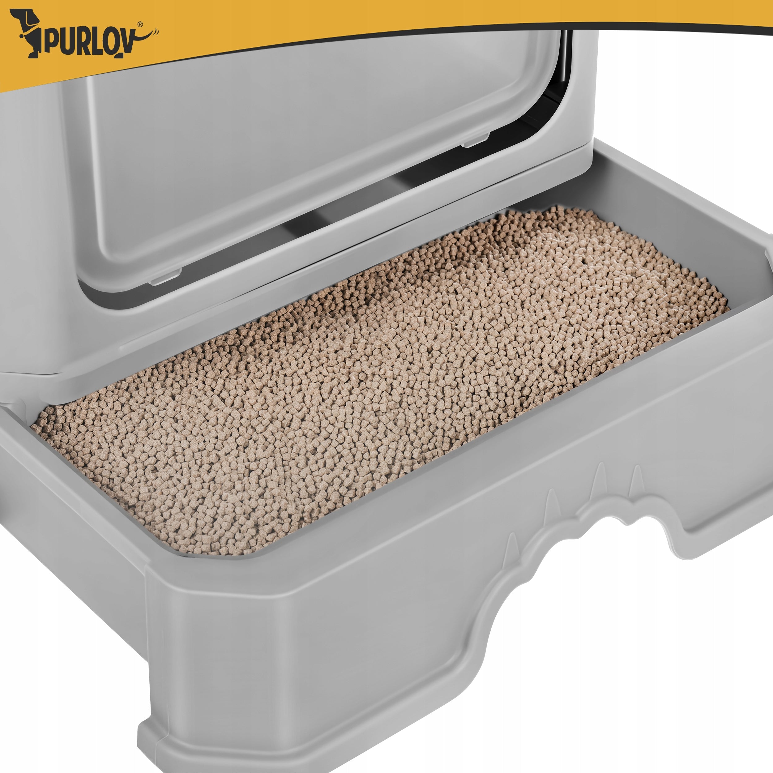 Cat Cuvette Large Toilet Drawer Closed Exit Top Spatula Filter Manufacturer code Kuweta dla kota 36x38x50cm + łopatka Purlov