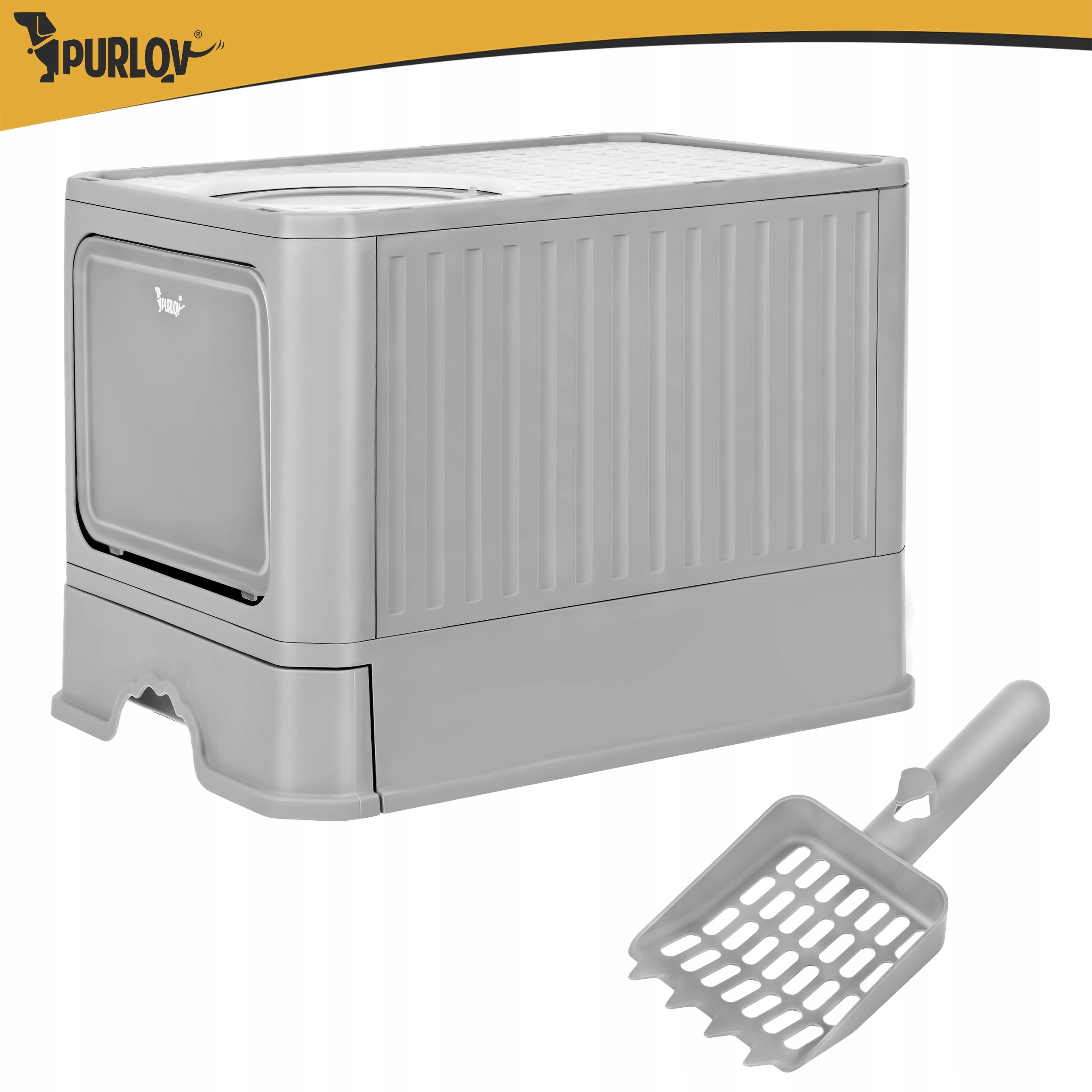 Cat Cuvette Large Toilet Drawer Closed Exit Top Spatula Filter Packaging status original