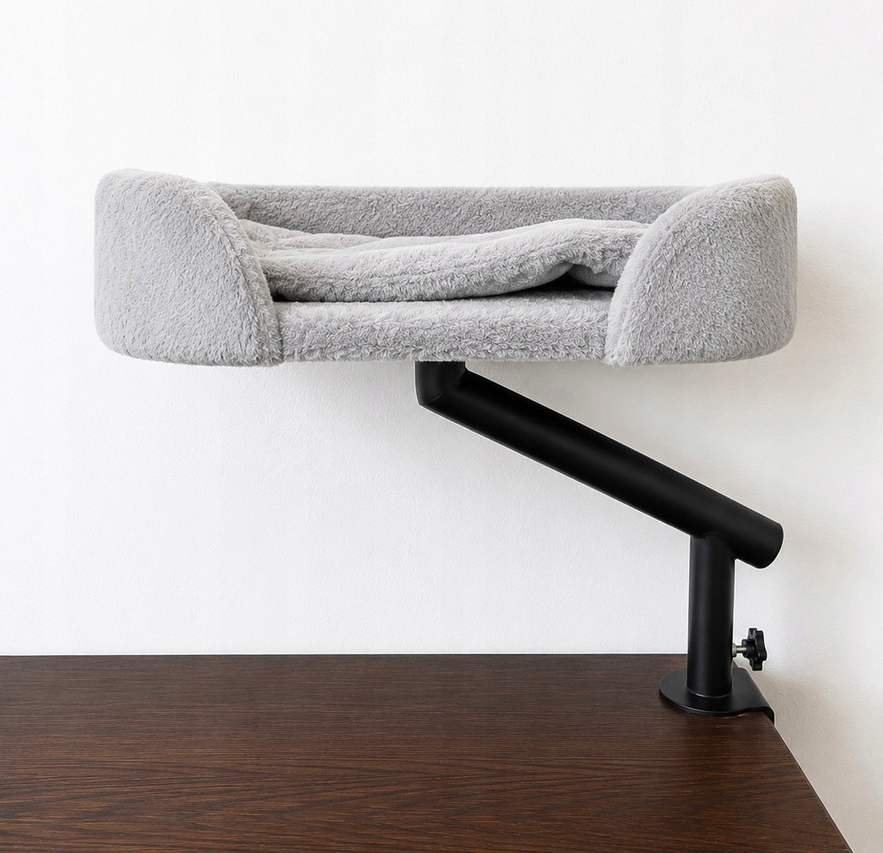 Cat Desk Bed Swivel 360° Adjustable Plush Clamp Grey (U083) Trade name U083 legowisko nablatowe