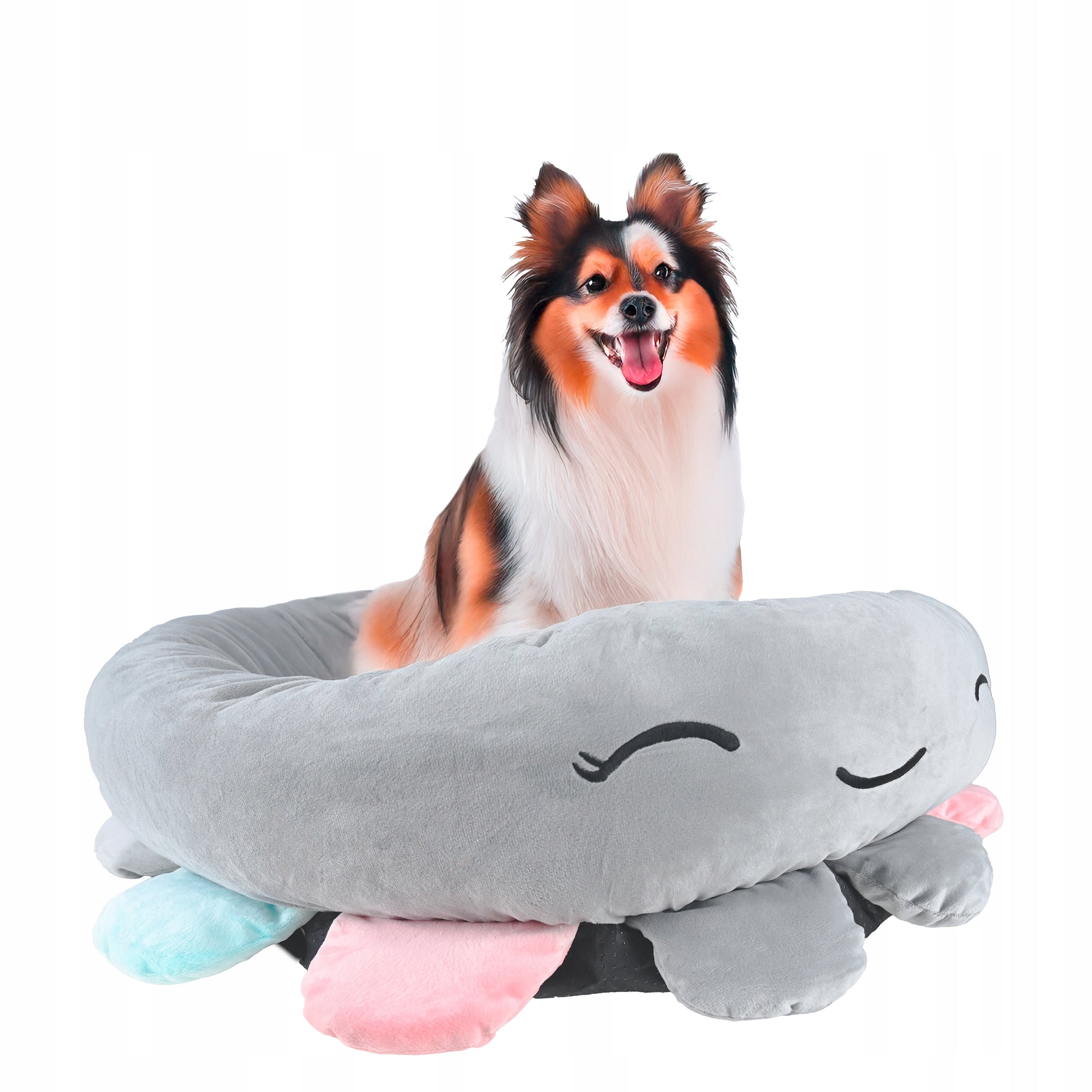 Cat Dog Bed Durable Medusa Playpen 70x70cm Round Grey Packaging status original