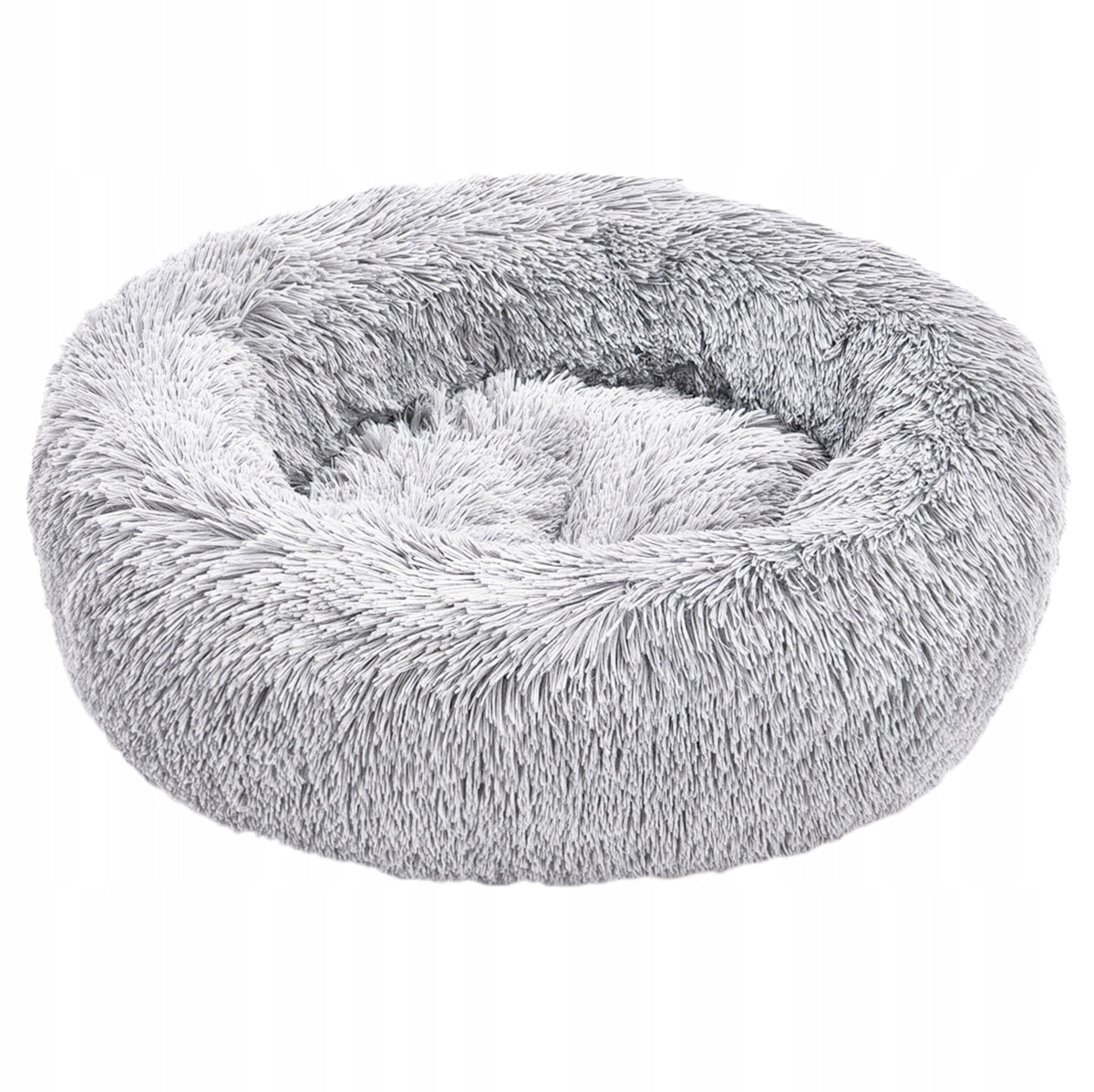 Cat Dog Bed PLUSH Hairy SOFT 55 CM LIGHT GREY Manufacturer code APT_AG602F