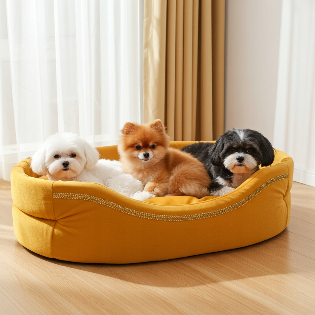 Cat Dog Bed SOFT ANTI-STRESS Bed Small Couch Yellow 40/33 R1 Manufacturer code LVP 1 żół