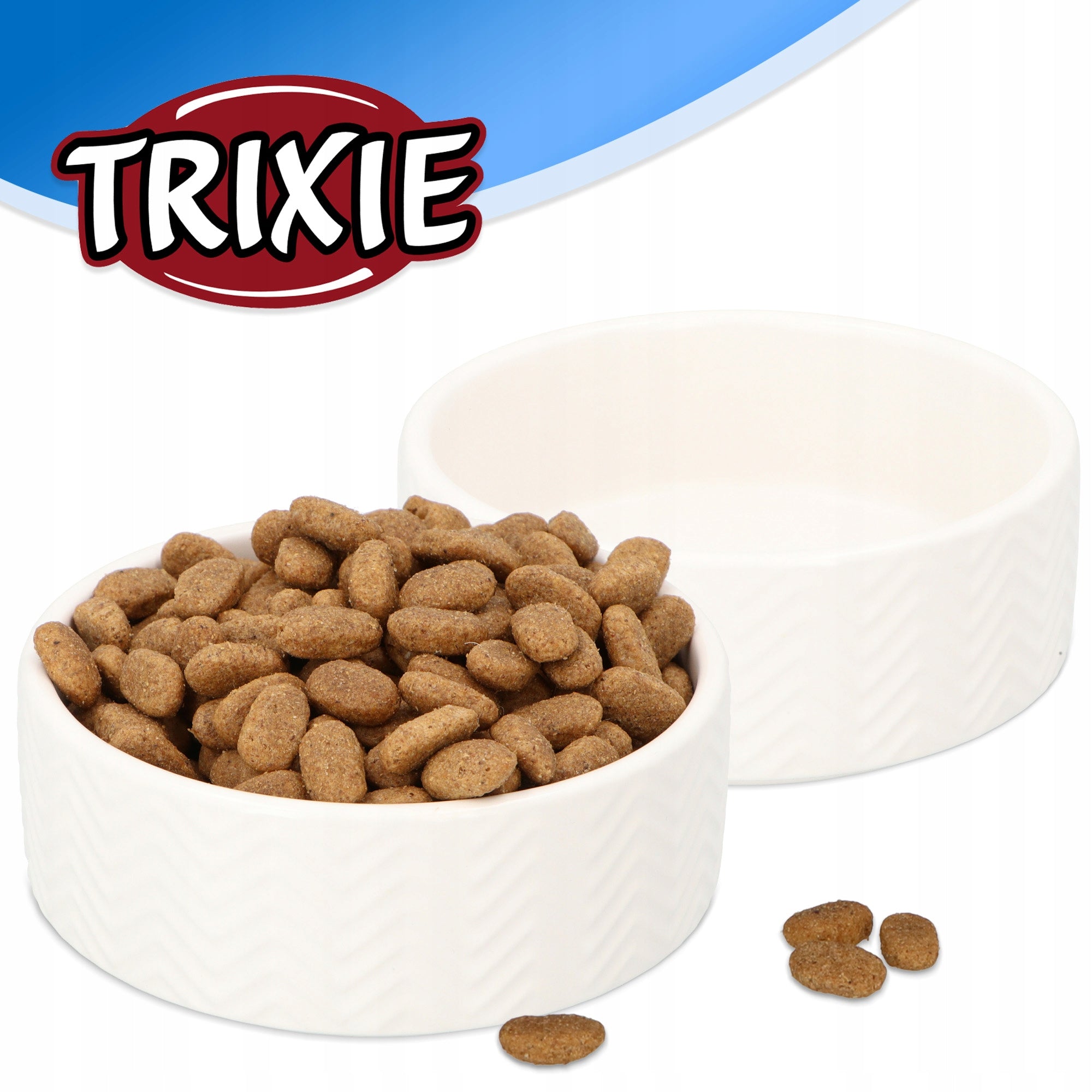 Cat Dog Bowl 0,4 CERAMIC Puppy Bowl WATER 13cm White STABIL 8K Material ceramic