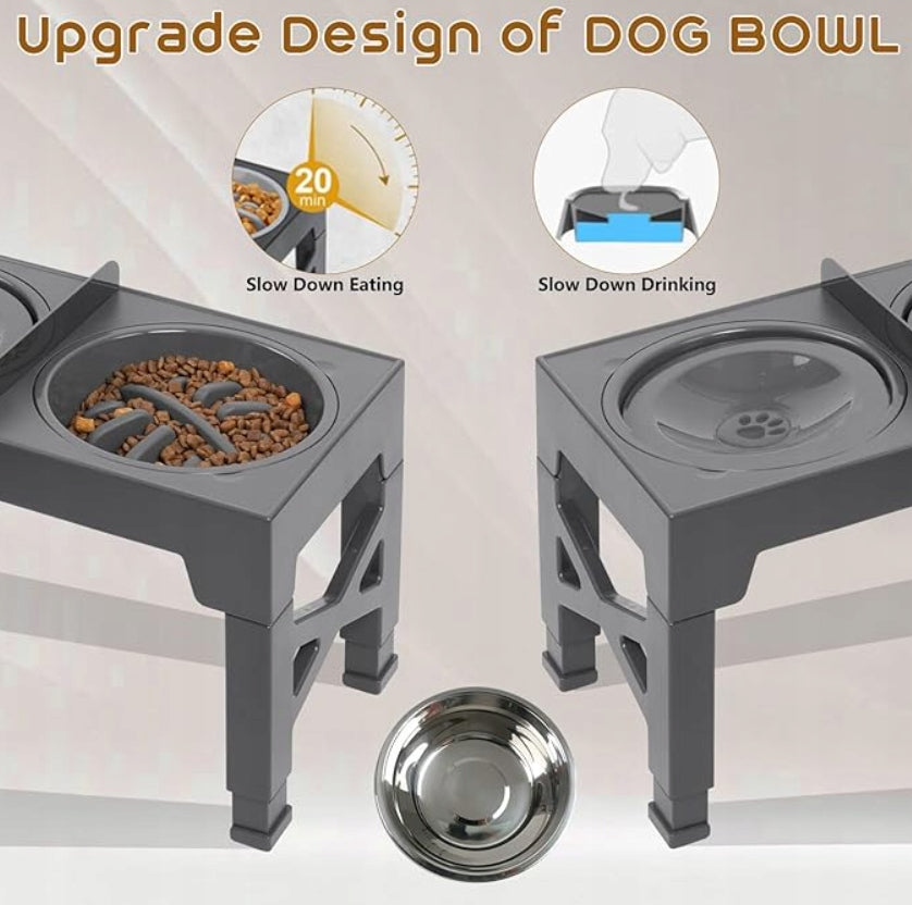 Cat Dog Bowl Double On Stand Slowing Food Non-Spilling Trade name miska spowalniająca dla psa