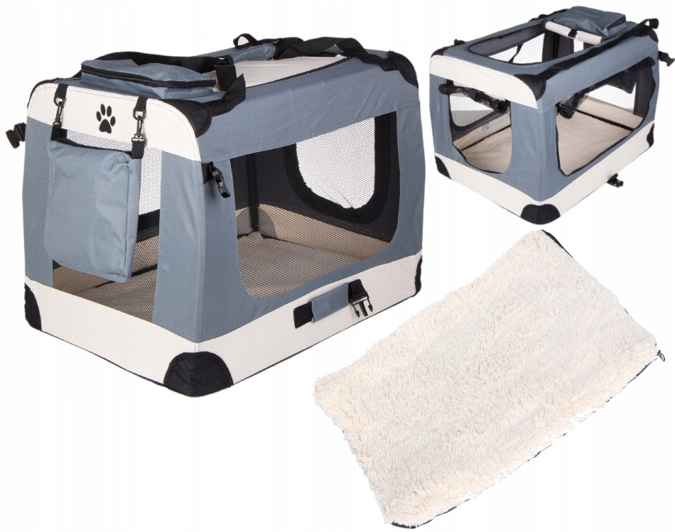 Cat Dog Transporter Carrying Bag for Car 60x42x44 cm M