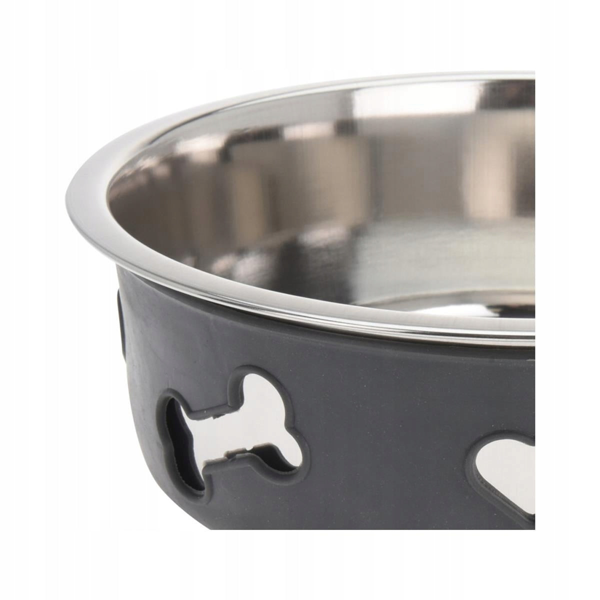 Cat Dog Water Food Bowl NON-SLIP Large 2L Loft Steel Brand Pets Collection