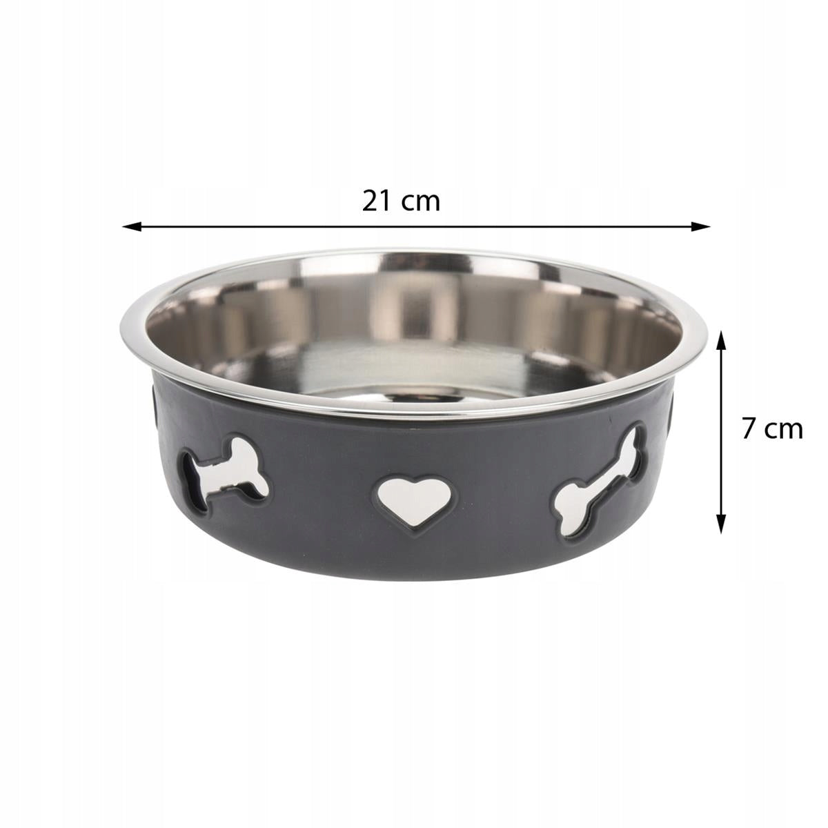 Cat Dog Water Food Bowl NON-SLIP Large 2L Loft Steel Manufacturer code A12650400