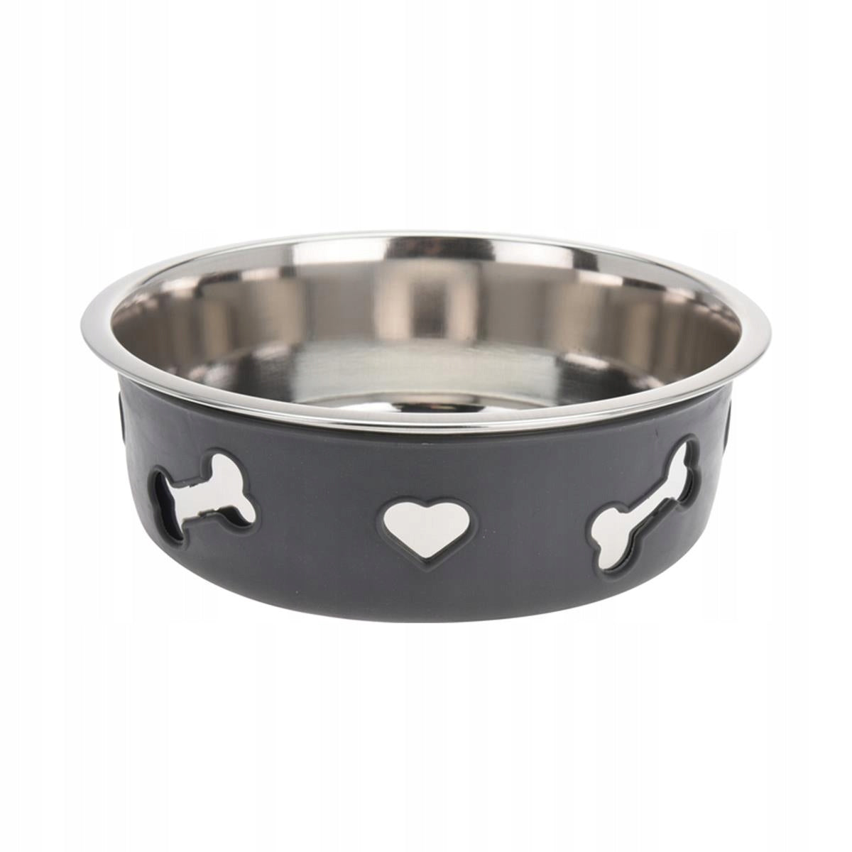 Cat Dog Water Food Bowl NON-SLIP Large 2L Loft Steel