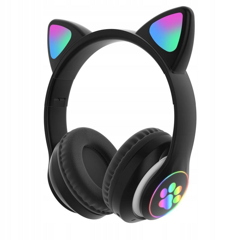 Cat Ear Headphones Wireless BLUETOOTH On-Ear RGB Colors For Kids