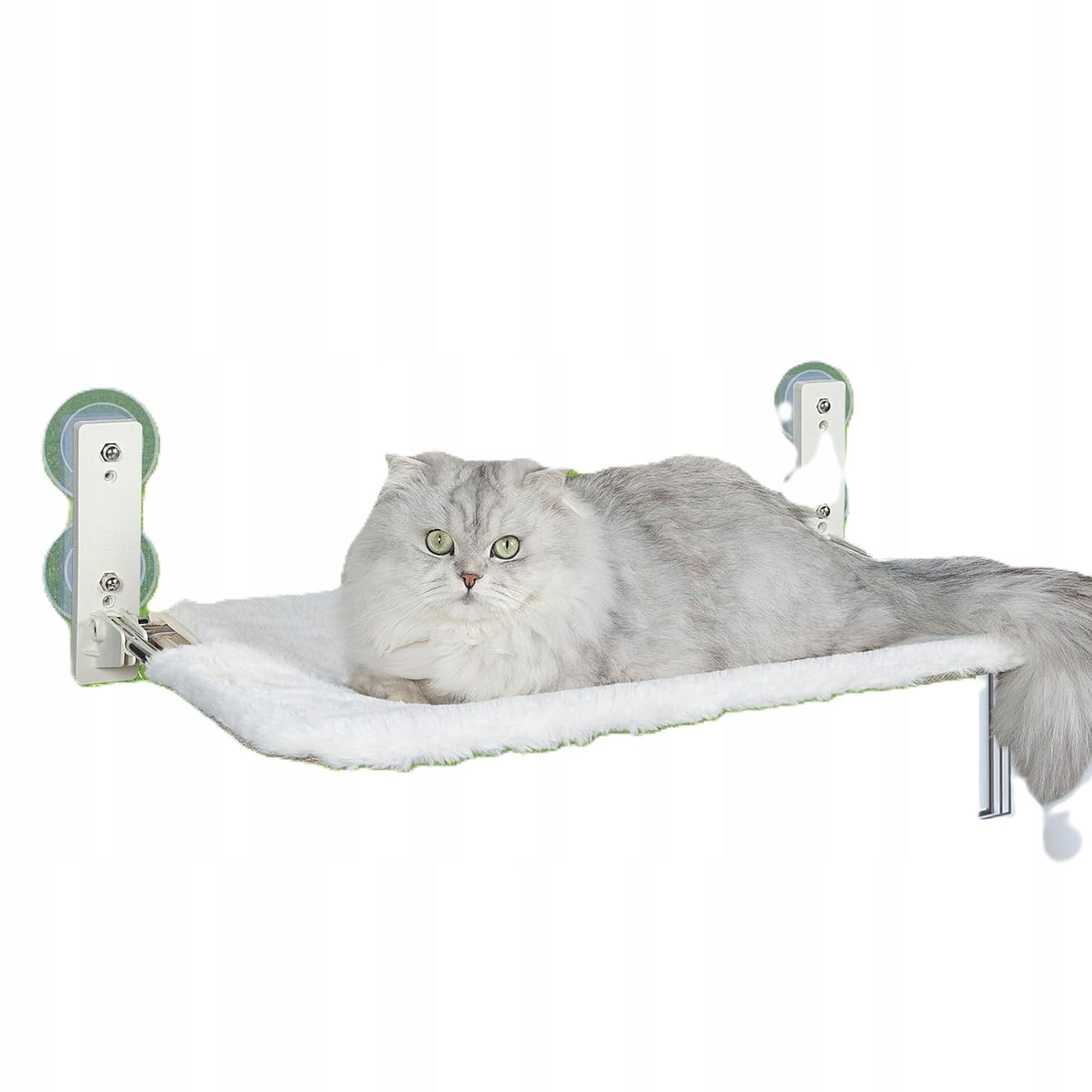 Cat Hammock For Window And Wall Bed Solid Frame White/Beige