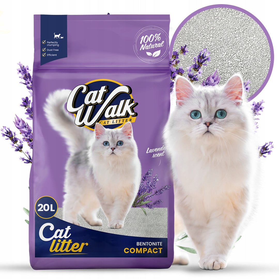 Cat Litter Bentonite Clumping LAVENDER CatWalk Compact 20L