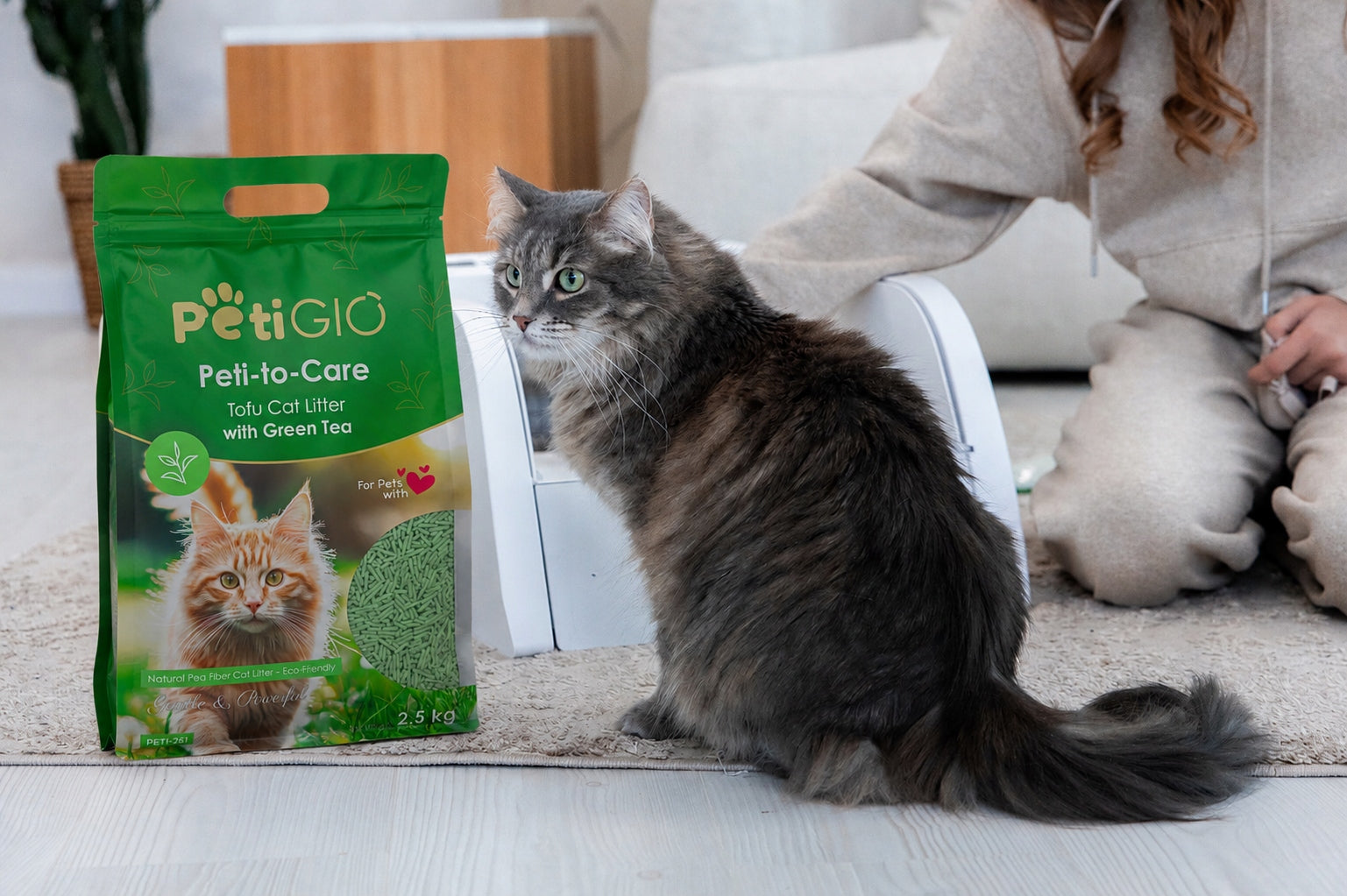 Cat Litter Tofu Green Tea Clumping Fine Biodegradable Kind tofu