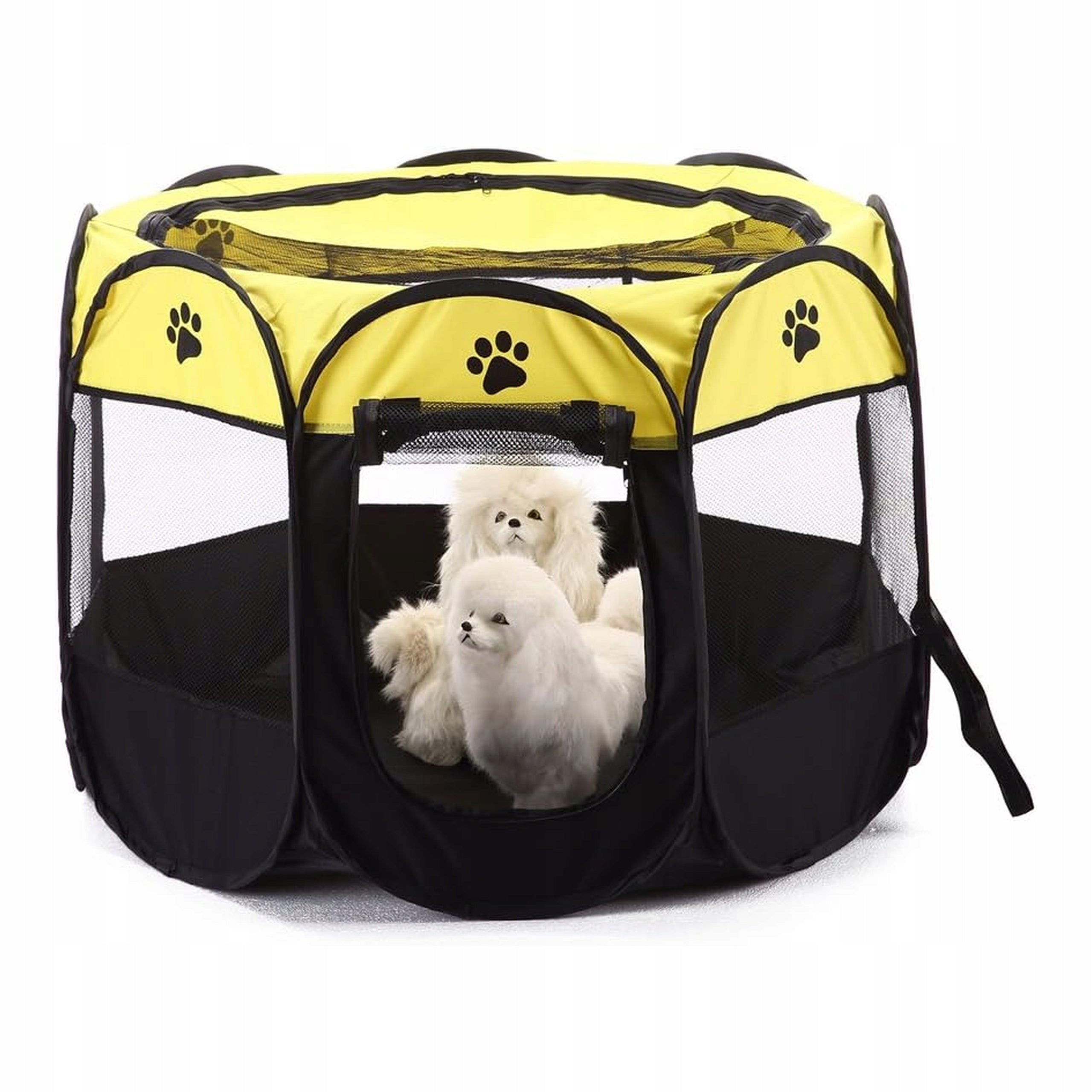 Cat Puppy Dog Playpen Portable Folding Mesh Waterproof Bottom
