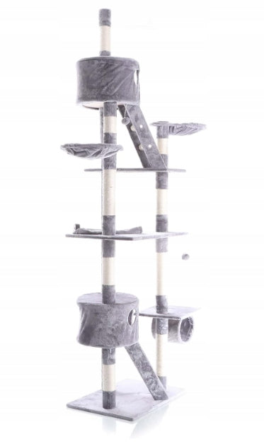 Cat Scratcher 260 cm Grey – Tower with Hammocks and Cottages, Ceiling EAN (GTIN) 5905616157634