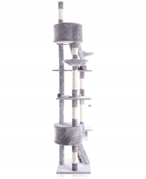Cat Scratcher 260 cm Grey – Tower with Hammocks and Cottages, Ceiling Manufacturer code PH8219B-LGR