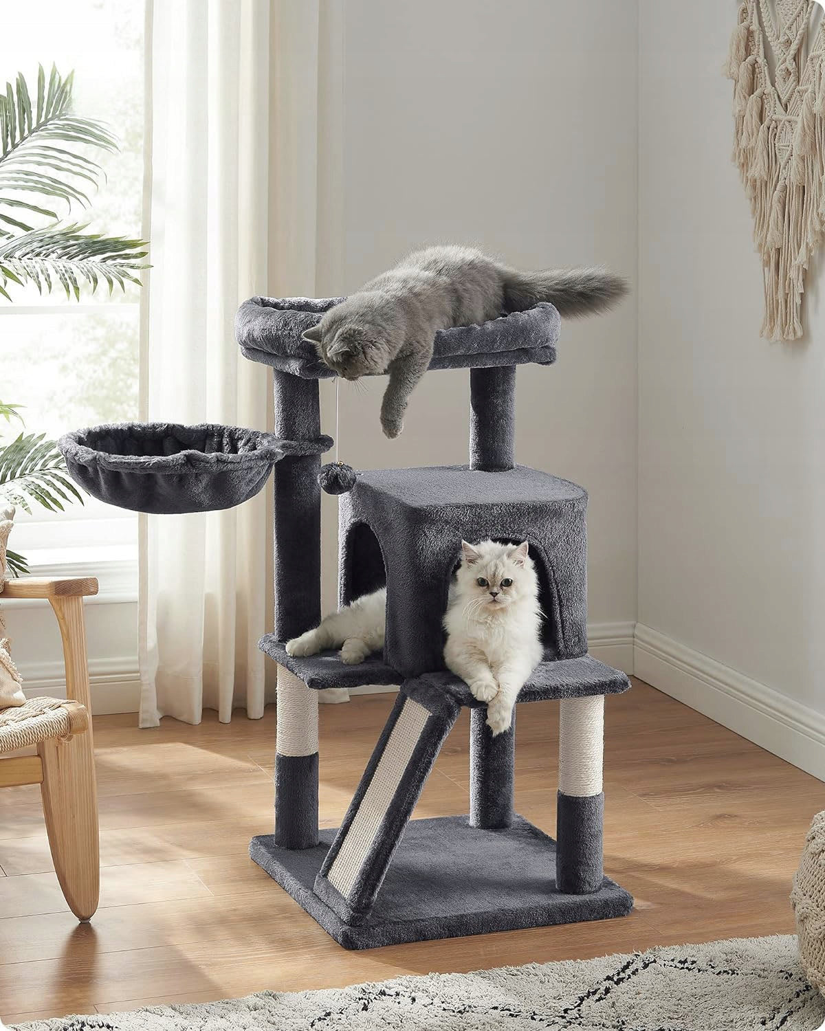 Cat Scratcher Bed Cottage Post with Toys Rope Sizal 3 Levels EAN (GTIN) 5903332018710