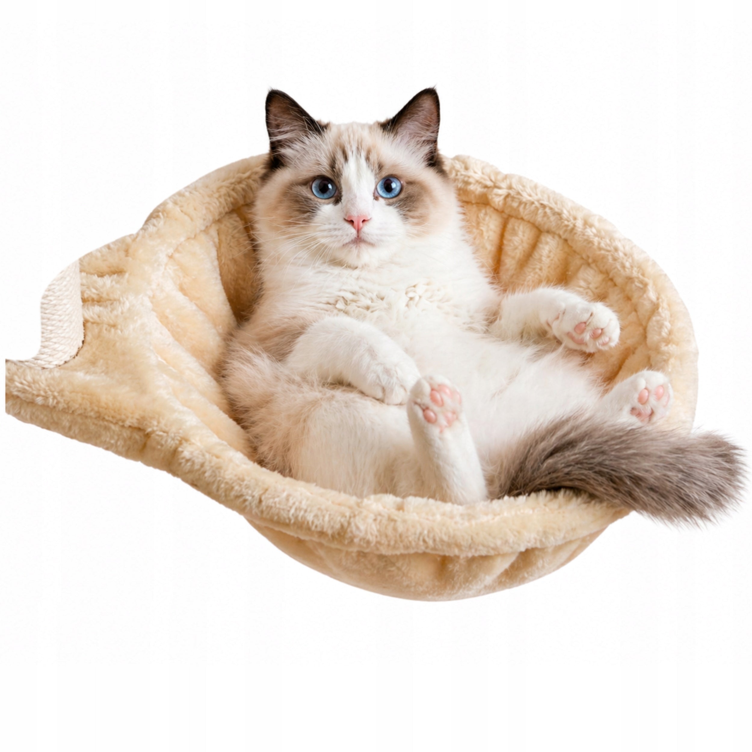 Cat Scratcher Fishing Rod Tower Booth Bed Post for Scratching 138cm MT05 Trade name Drapak dla Kota MT05 Beżowy