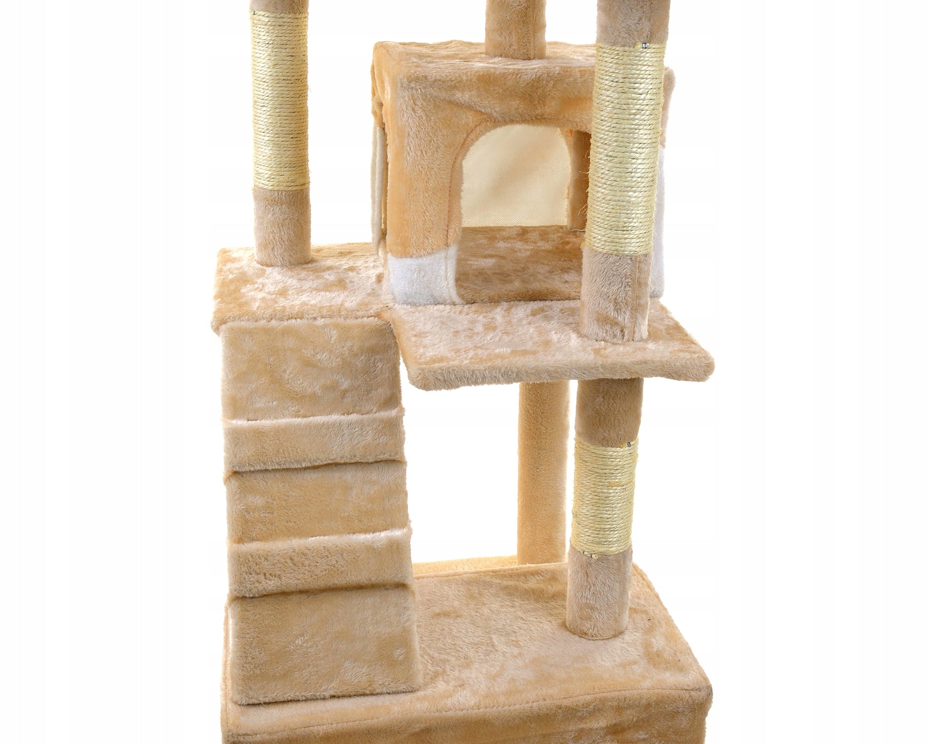Cat Scratcher High Beige XXL 161-220 cm Sizal Toys Cottage Bed Color beige