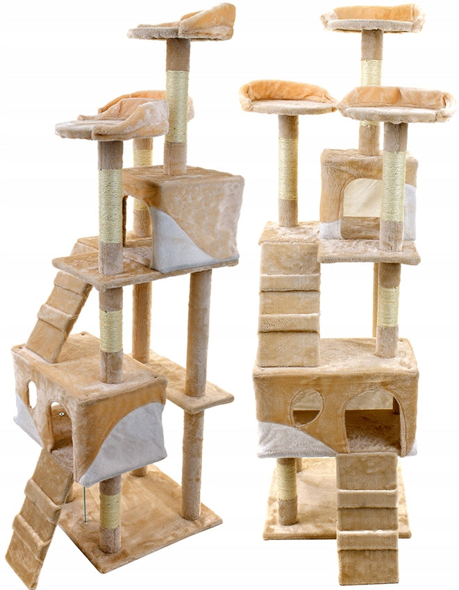 Cat Scratcher High Beige XXL 161-220 cm Sizal Toys Cottage Bed