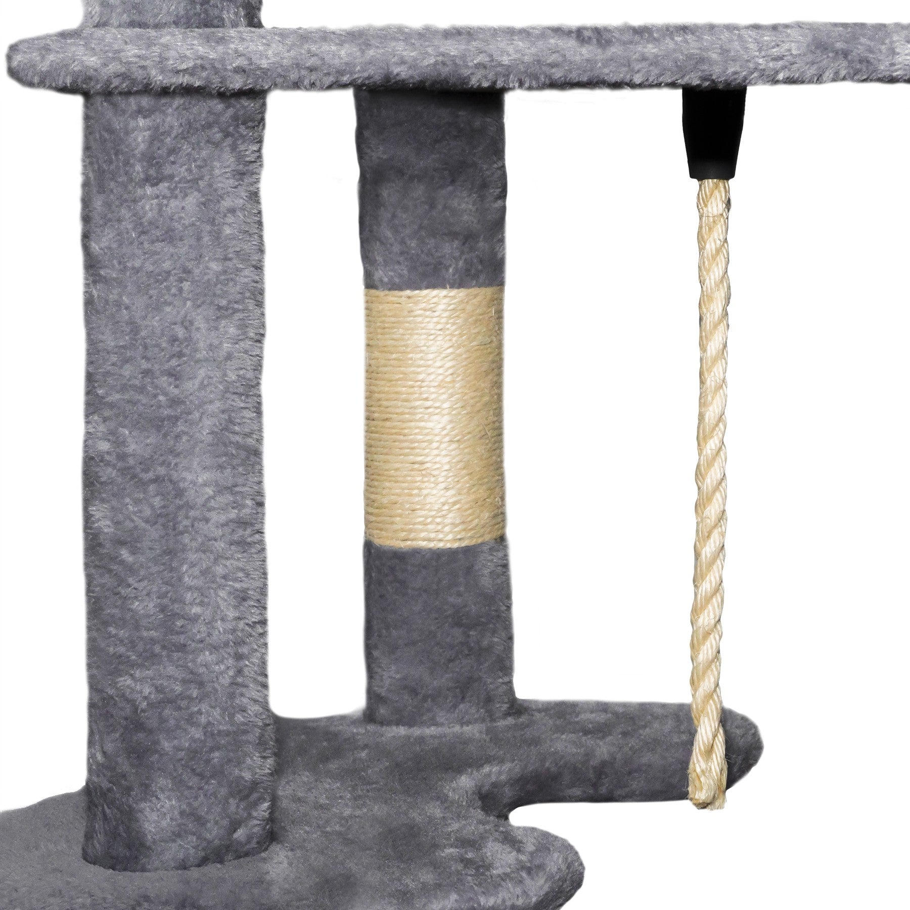 Cat Scratcher Large XXL "Domi" 145cm 7 Levels Grey Tower Bed House Color gray