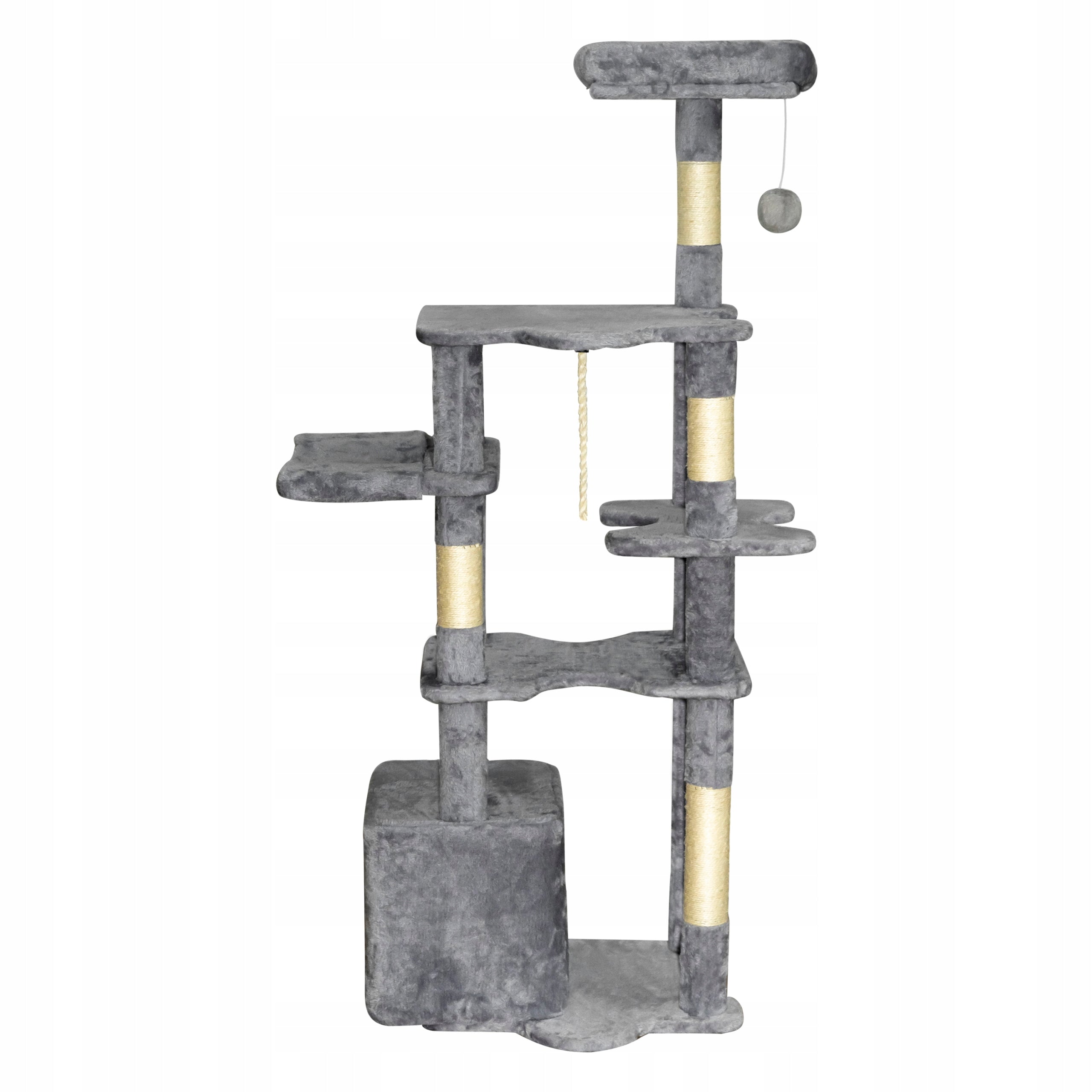 Cat Scratcher Large XXL "Domi" 145cm 7 Levels Grey Tower Bed House Kind tall scratching post bed scratching post scratching tower
