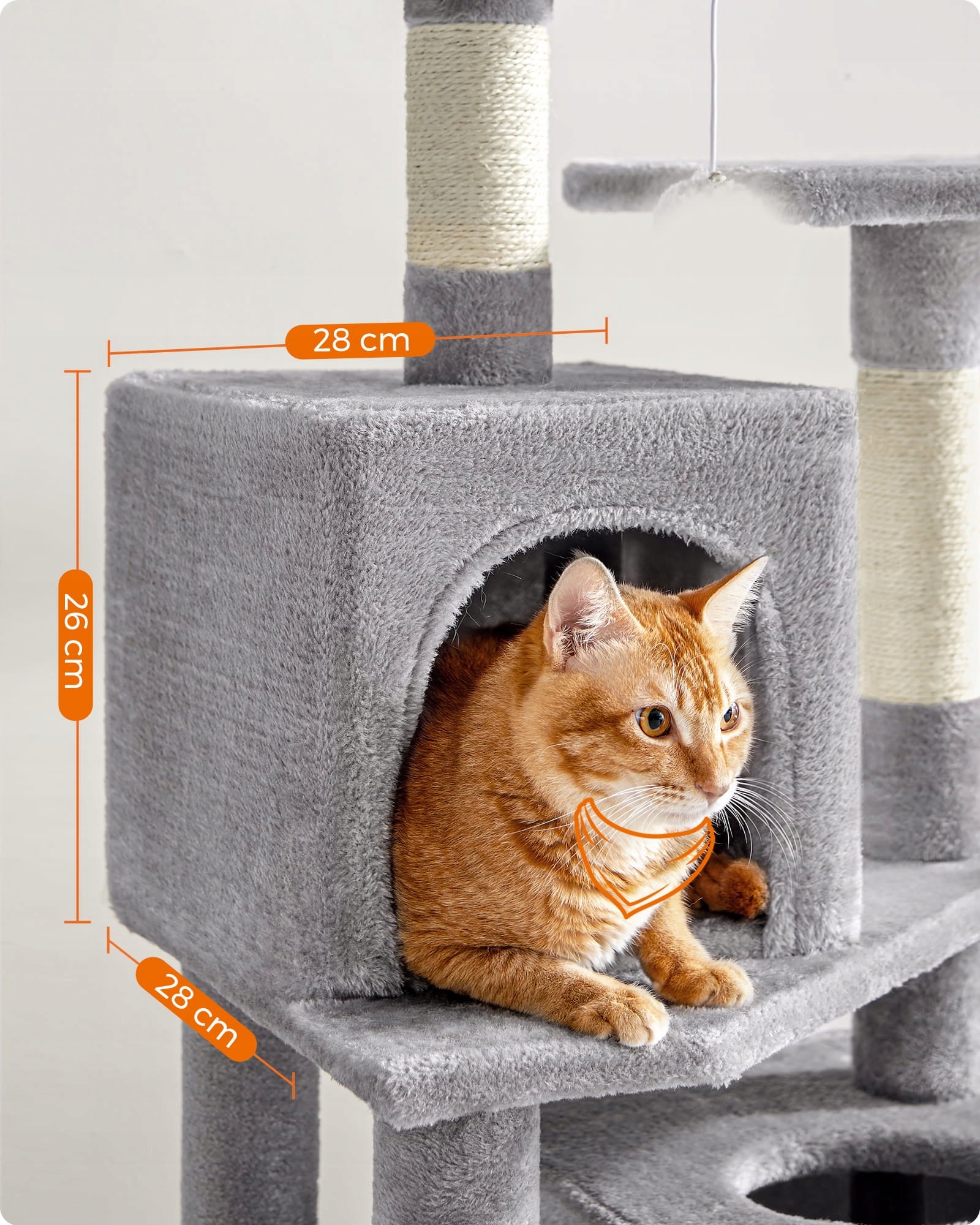 Cat Scratcher Multi-Level Platform Bed Light Grey Trade name PCT192W01