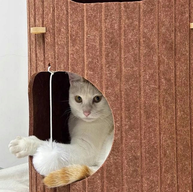 Cat Scratcher Premium XXL 3 Levels Cat Tower Cottage Bed Brand KUNERT