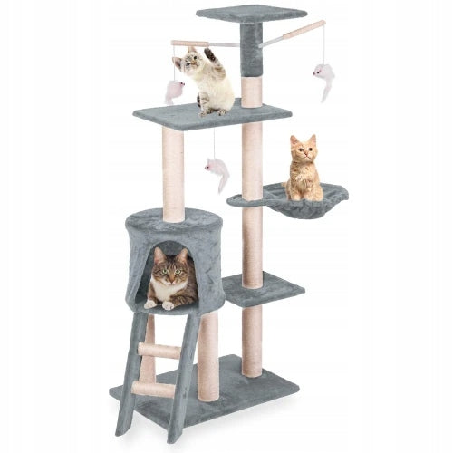 Cat Scratcher with Hammock, Booth and Toys – Multi-Level Playground Product width 40 cm