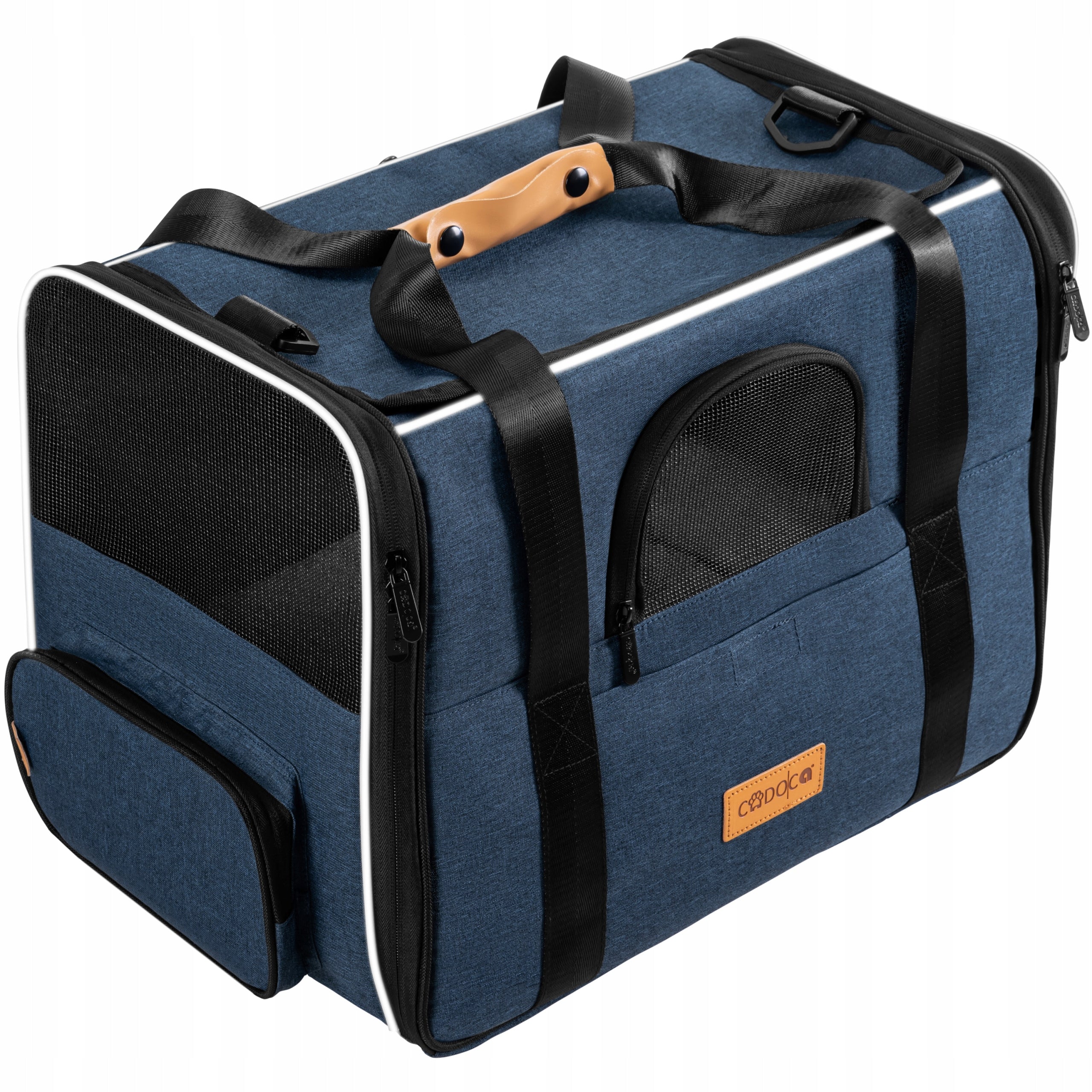 Cat Transporter Dog Rabbit Car Bag Folding Bowl Blue Brand Cadoca