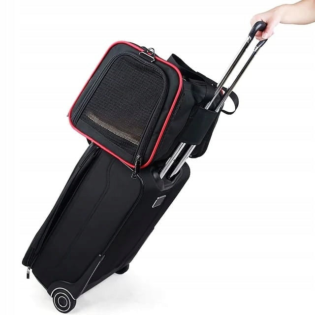 Cat Transporter Folding Padded Carrying Bag Black 45x28 Kind carrier