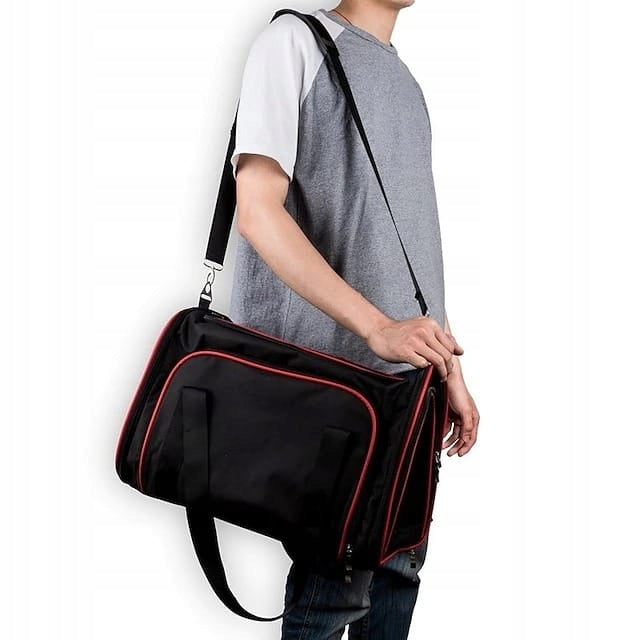 Cat Transporter Folding Padded Carrying Bag Black 45x28 Packaging status original