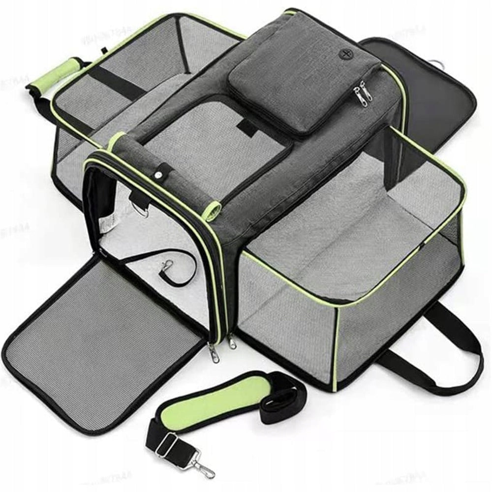 Cat Transporter with Extension Travel Bag Breathable L 48cm Packaging status original