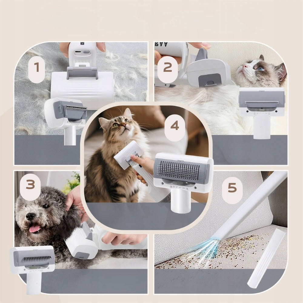 Cat and Dog Hair Vacuum Cleaner Wireless Quiet High Power 5 Functions Dominant color white