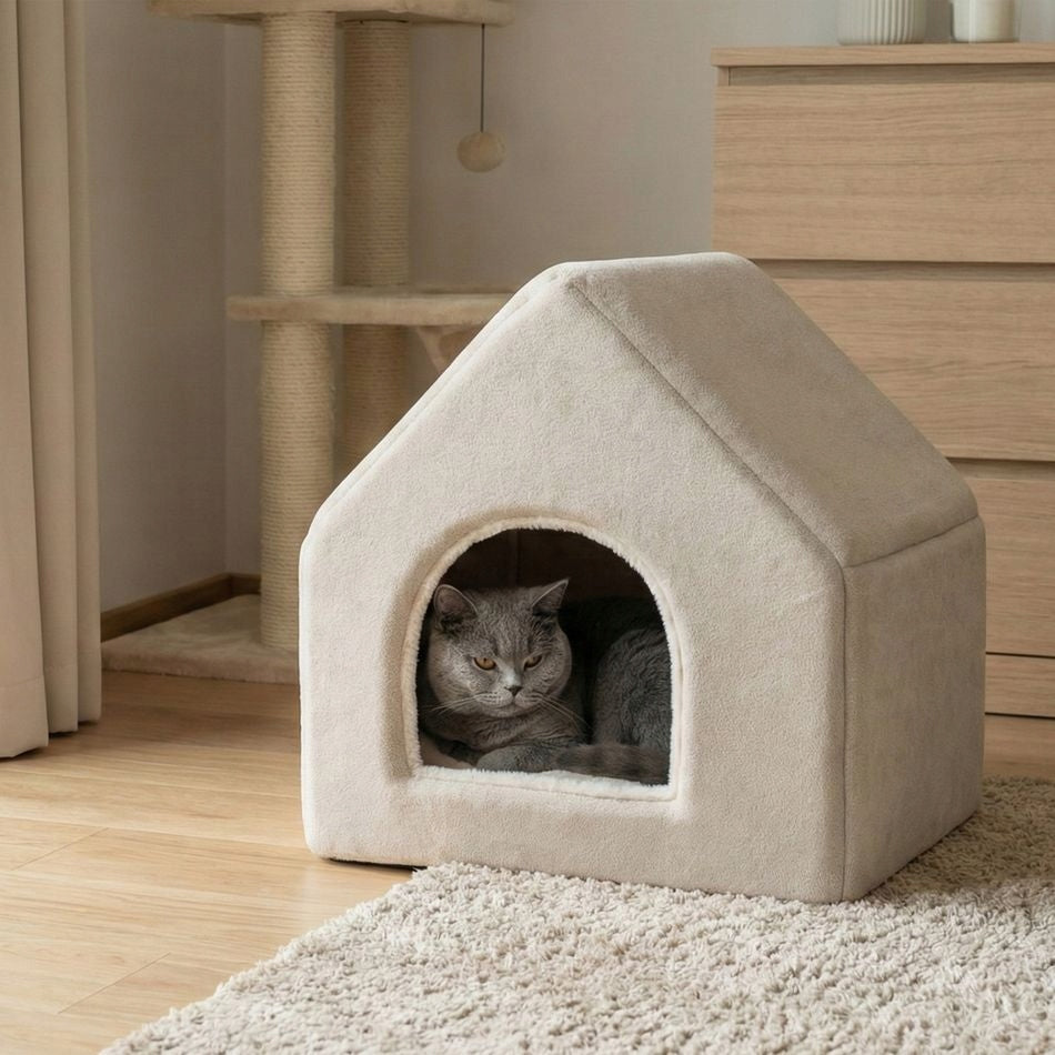Cat bed cottage SUITE Carinio double-sided pillow 44 × 42 × 44 cm Brand Carinio