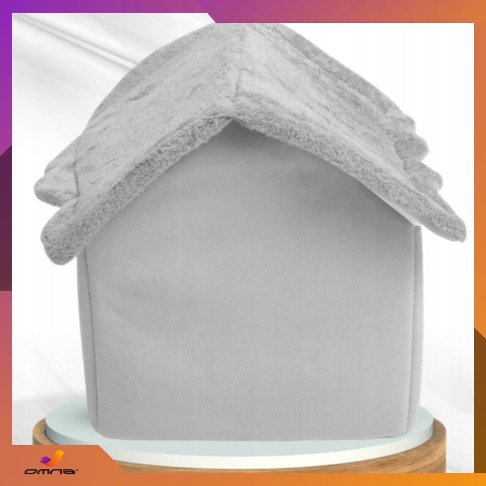 Cat bed cottage booth plush pillow kennel for cats small dogs Brand Omna