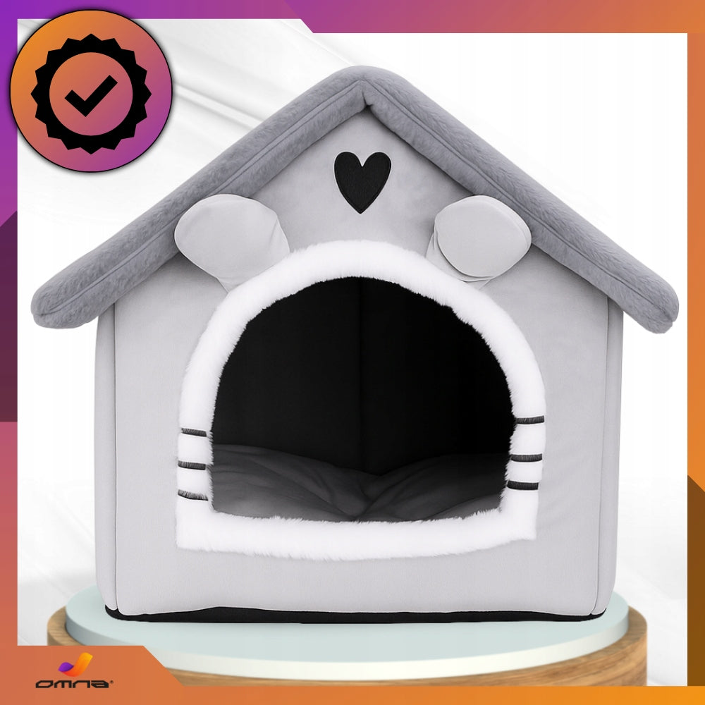 Cat bed cottage booth plush pillow kennel for cats small dogs Manufacturer code SoftCat