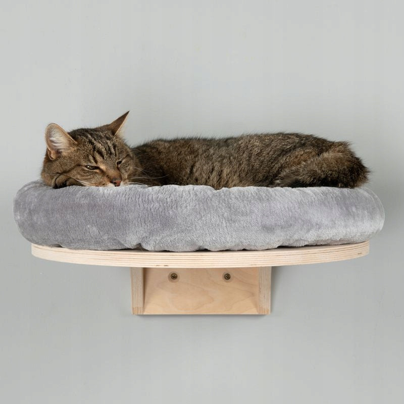 Cat bed, plush, to attach to the wall Ø 48 cm, grey Manufacturer code 4054651000151