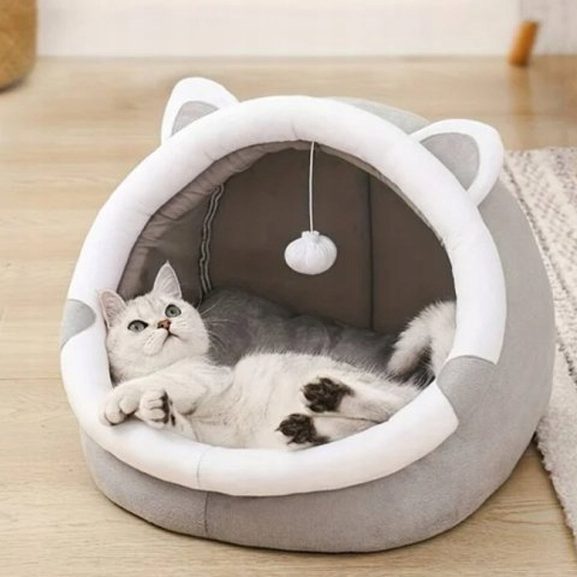 Cat booth PrzydaSie shades of gray round 31 cm x 30 cm Brand Przydasie.pl