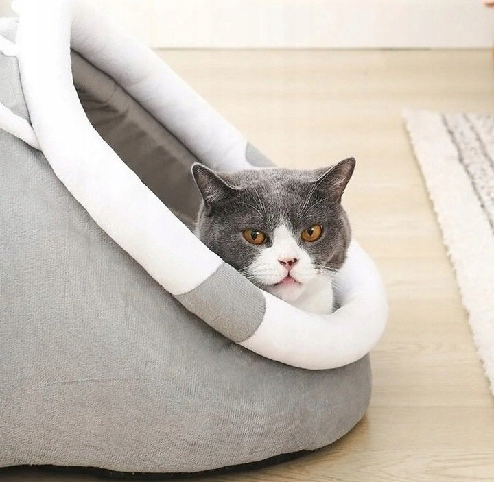 Cat booth PrzydaSie shades of gray round 31 cm x 30 cm Product width 30 cm