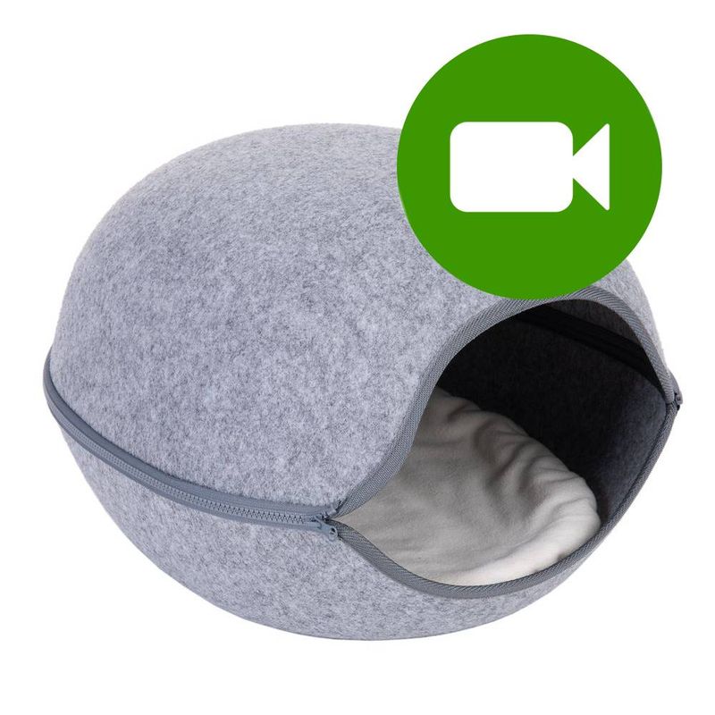 Cat booth grey round 47 cm x 41 cm x 30 cm Length 47 cm