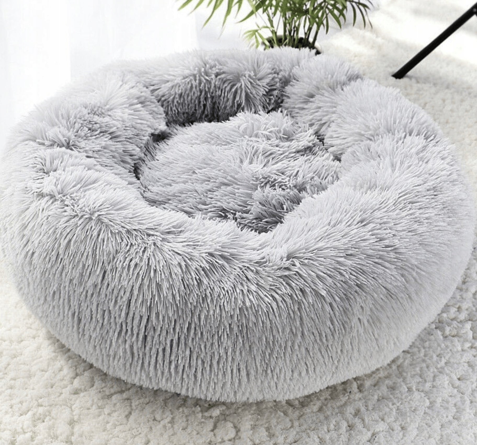 Cat dog bed L hairy soft non-slip pillow 60 cm Length 60 cm