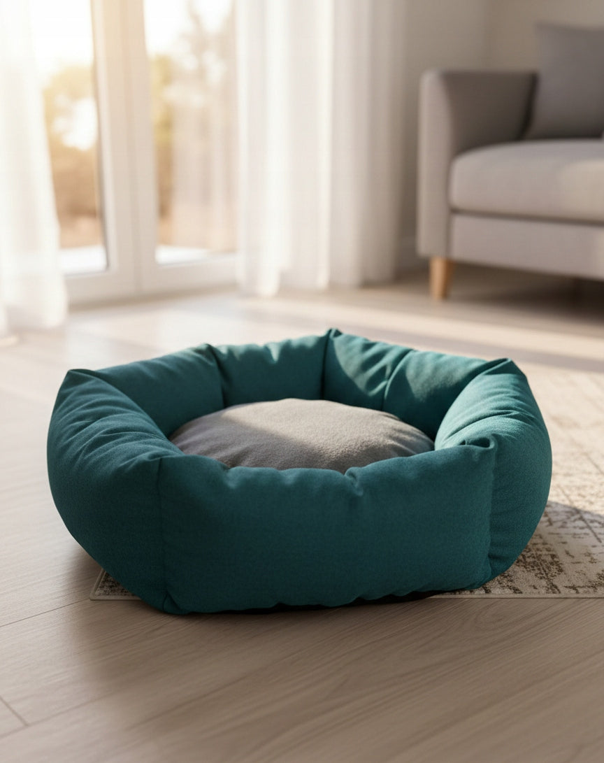 Cat dog bed large 50x50 cm multicolor with pillow Product width 50 cm